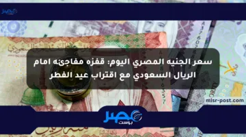 سعر الجنيه المصري اليوم: قفزة مفاجئة أمام الريال السعودي مع اقتراب عيد الفطر